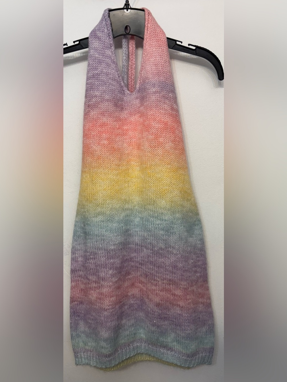 Princess Polly Rainbow Knit Halter Tie Bodycon Mini Dress Women’s Size S/M NWT